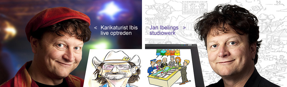 Karikatuurtekenaar Ibis - magic friends Dutchmagic